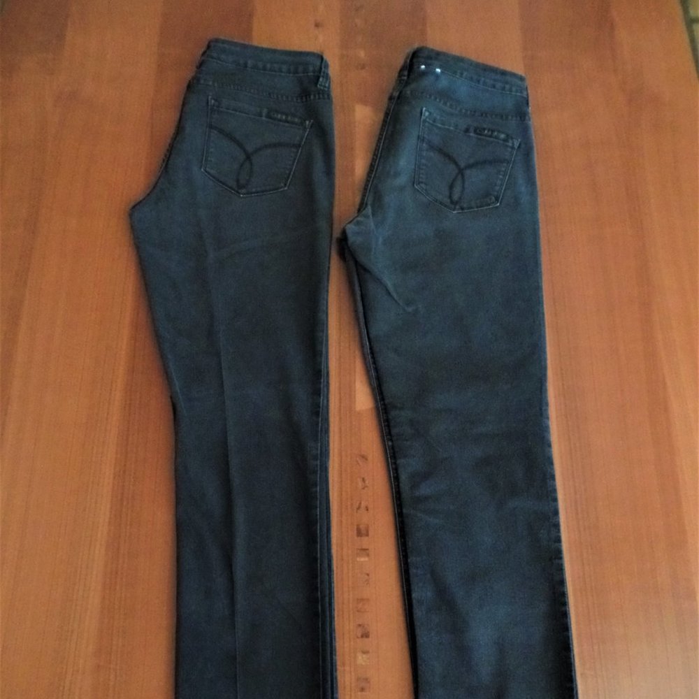 2 PAIR,  CALVIN KLEIN JEANS, BOOTCUT, LOW RISE